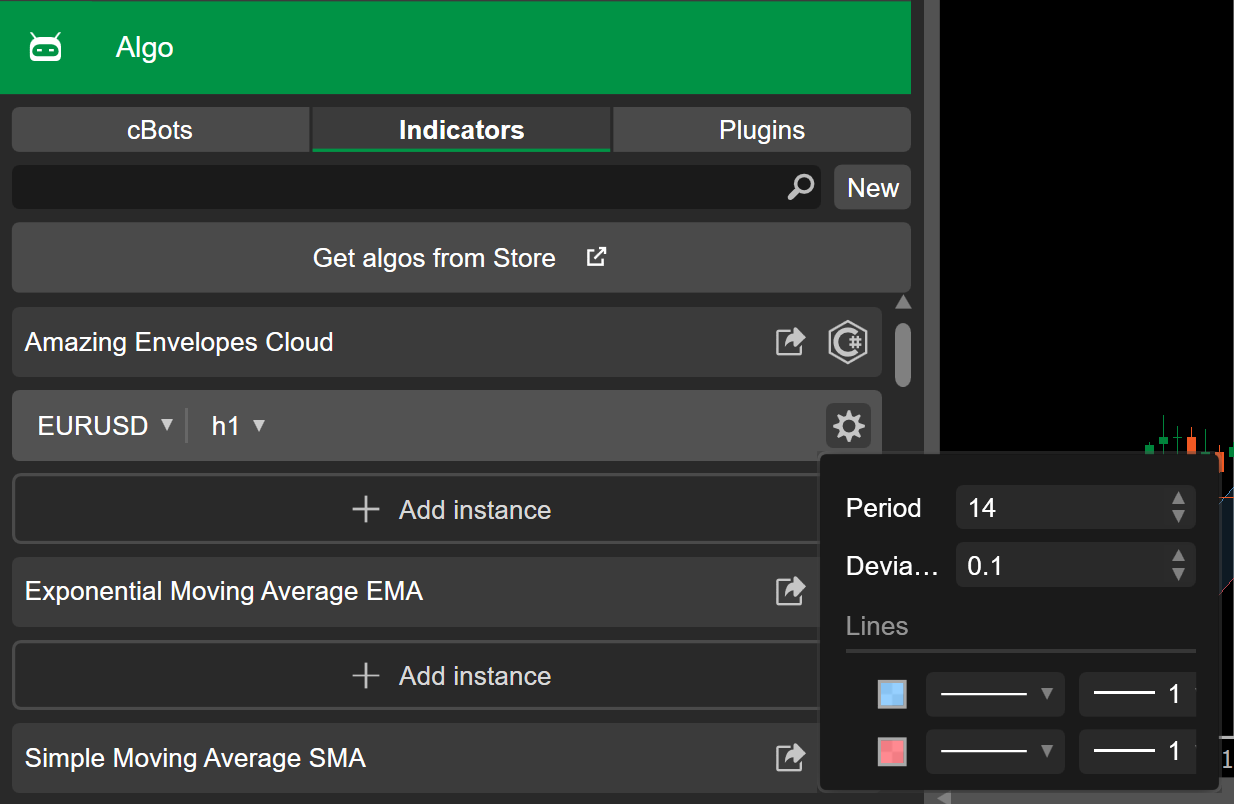 添加指标- cTrader Algo