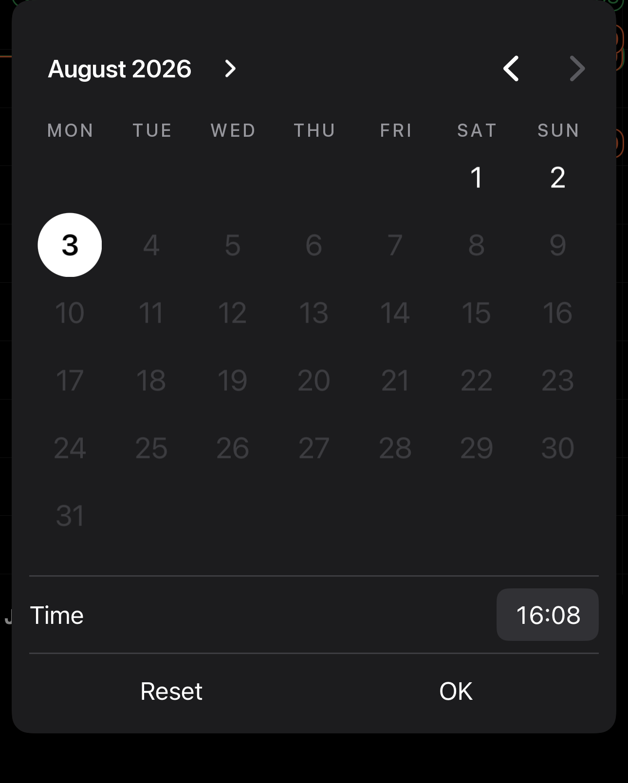 The Go to sheet in cTrader Mobile