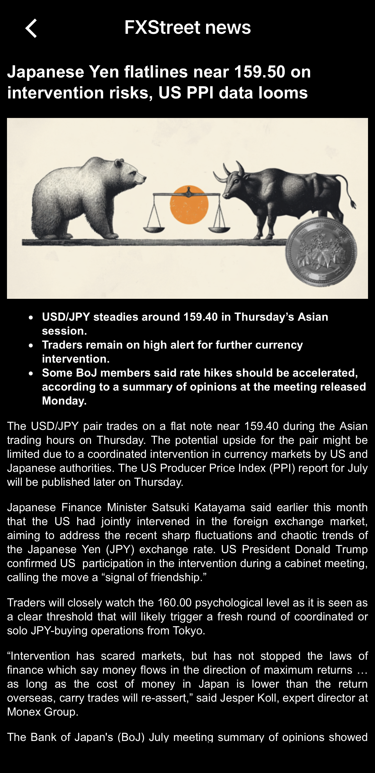 A full FXStreet news article in Blotter