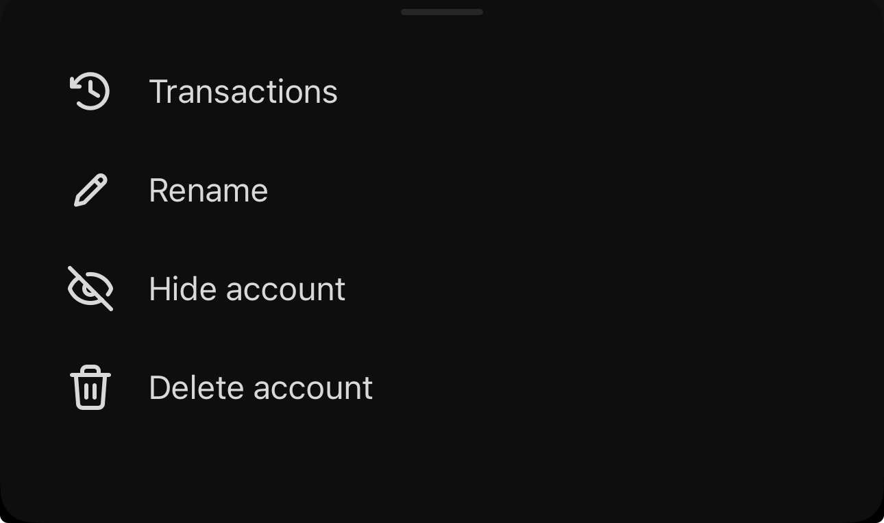 The More actions in cTrader Mobile